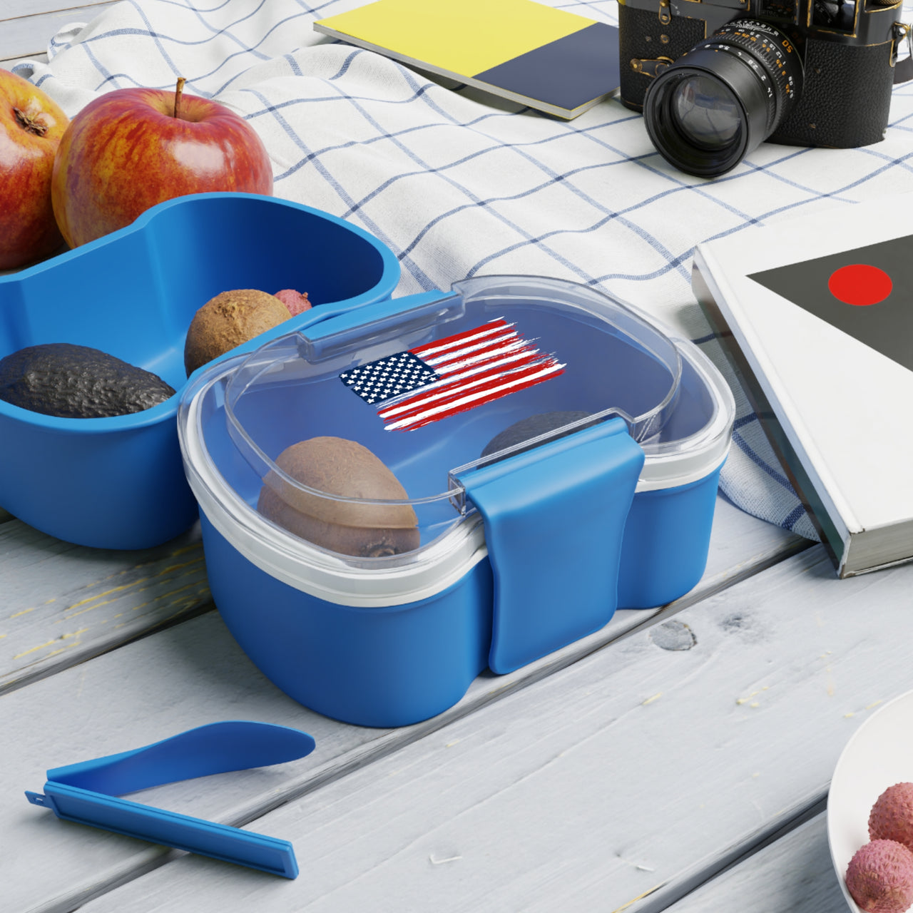 American Flag Two-tier Bento Box